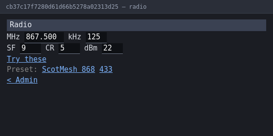 Radio page