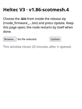 The upload page a WiFi update window serves at 192.168.4.1